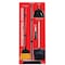5S Supplies 5S Housekeeping Shadow Board Broom Station Version 1 - Red Board / Black Shadows  With Broom HSB-V1-RED-KIT - alternate 1